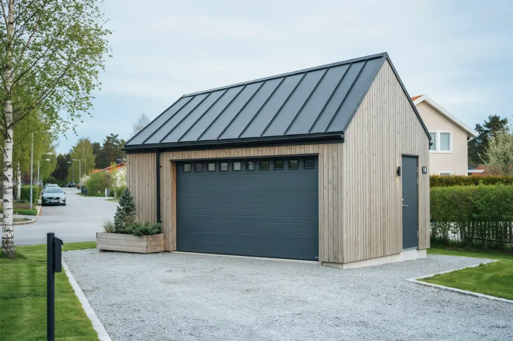 nybyggnation av garage med f rr dsdel i m rsta sigtuna